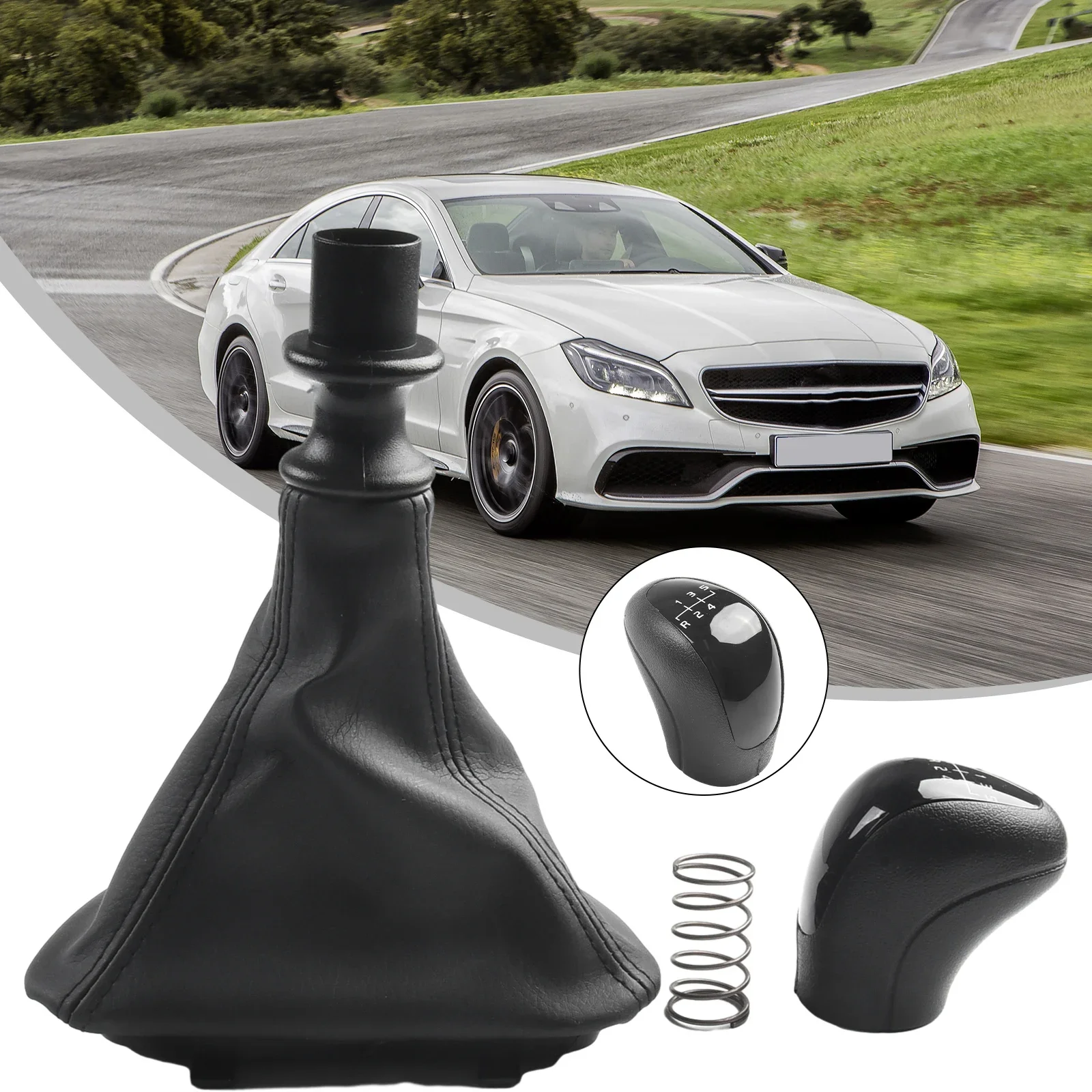 

Perfect Replacement For Mercedes W639 VITO 200310 Manual Gear Shift Knob W Gaitor Boot Cover LHD Long Lasting Material