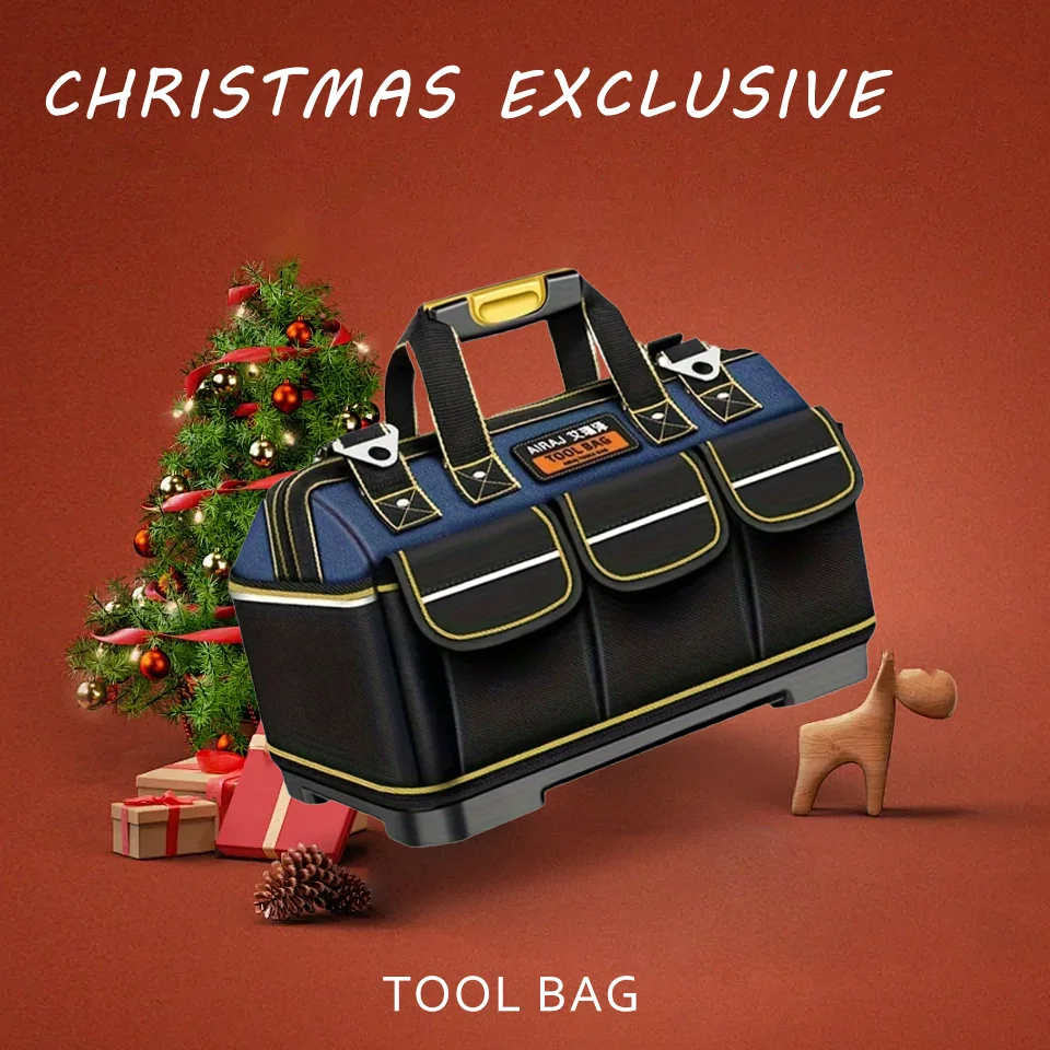 AIRAJ ชุด 3 ชิ้นกระเป๋าเครื่องมือมัลติฟังก์ชั่ผ้า Oxford ช่างไฟฟ้ากระเป๋ากันน้ําและทนต่อการสึกหรอความจุสูงกระเป๋า