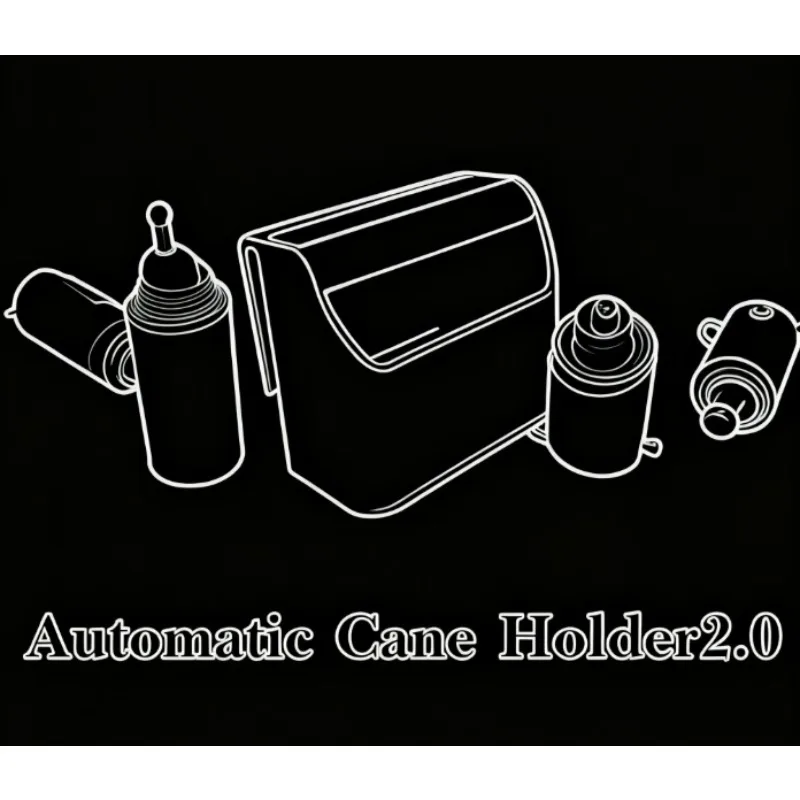 Professional Accessories Automatic Cane Holder 2.0 Magic Tricks Secure Quick Release for Stage Magicians Party Games Penetration