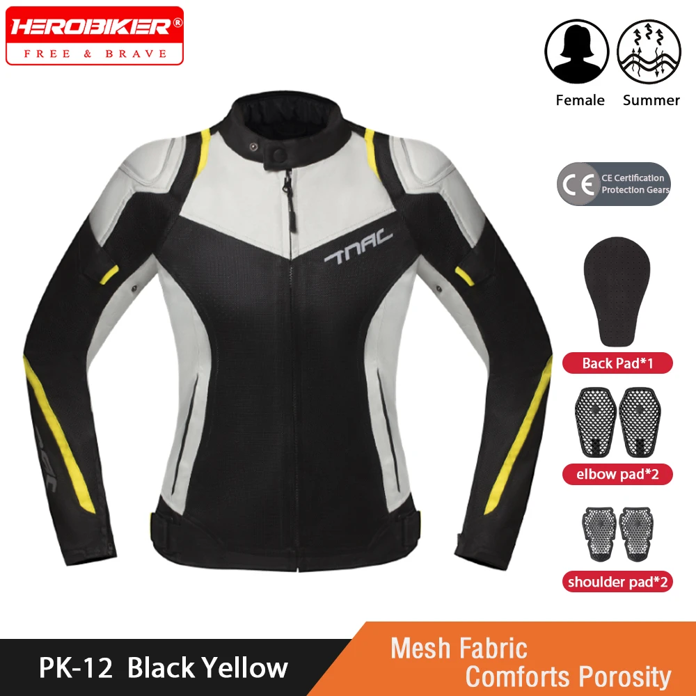 

Summer Women's Motorcycle Jacket Lightweight Motorbike Riding Jacket Breathable Mesh Moto Biker Jacket Outdoor Ridng Moto Coat