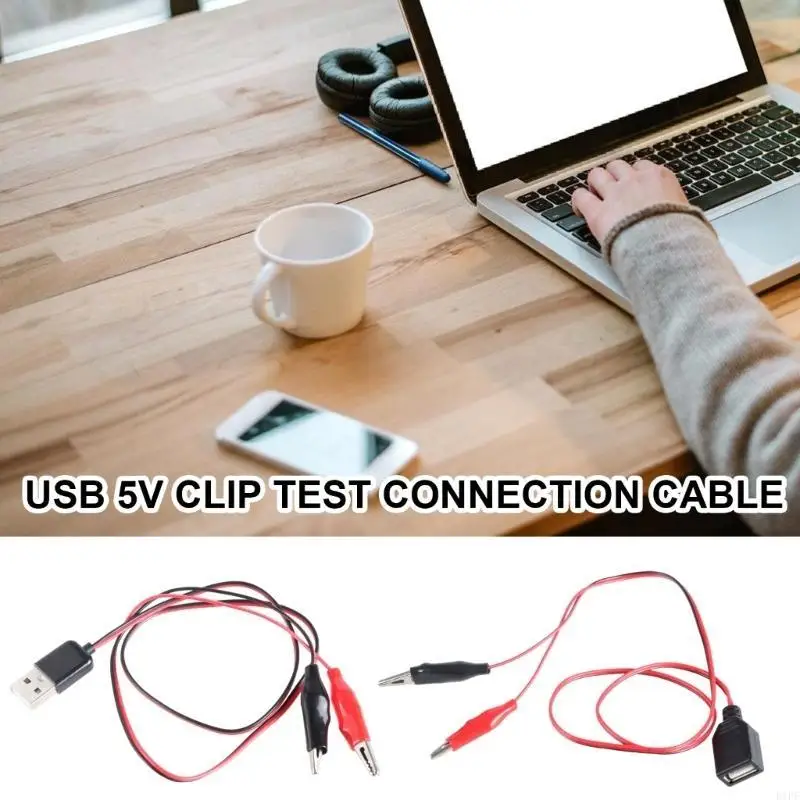 학교, 공장, 회사 사용, 60cm 용 2 클램프 다기능 테스트 케이블이있는 E1PF USB 5V 테스트 라인