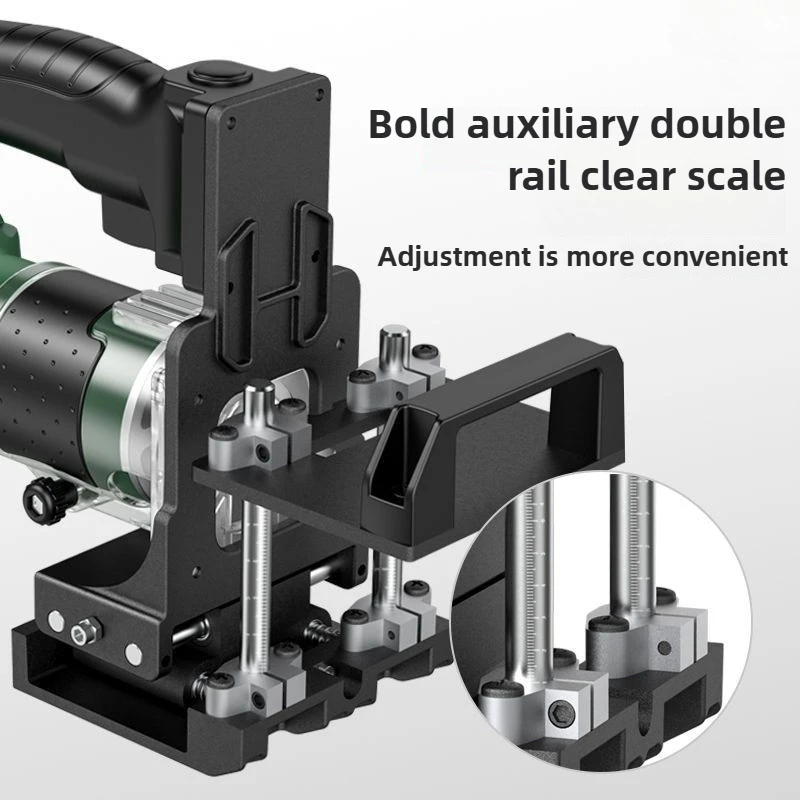 Profession Woodworking Grooving Machine Slotting Mold 2 in 1 Connection Trimming Carpenter Notching Machine Support Wood Router