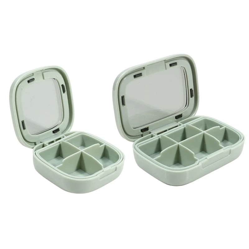 صندوق تخزين السفر المحمول صندوق دواء أسبوع السفر شفاف مختوم مقاوم للرطوبة البلاستيك تخزين الأدوية للسفر 4/6 شبكات #6