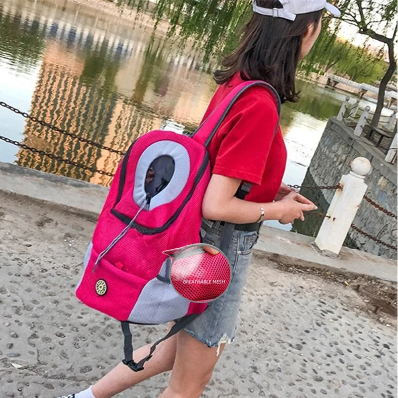 Pet Cat Dog Backpack Out Walking Travel Portable Animal Transport Bag Small Dogs Chihuahua Carrying Shoulder Backpack