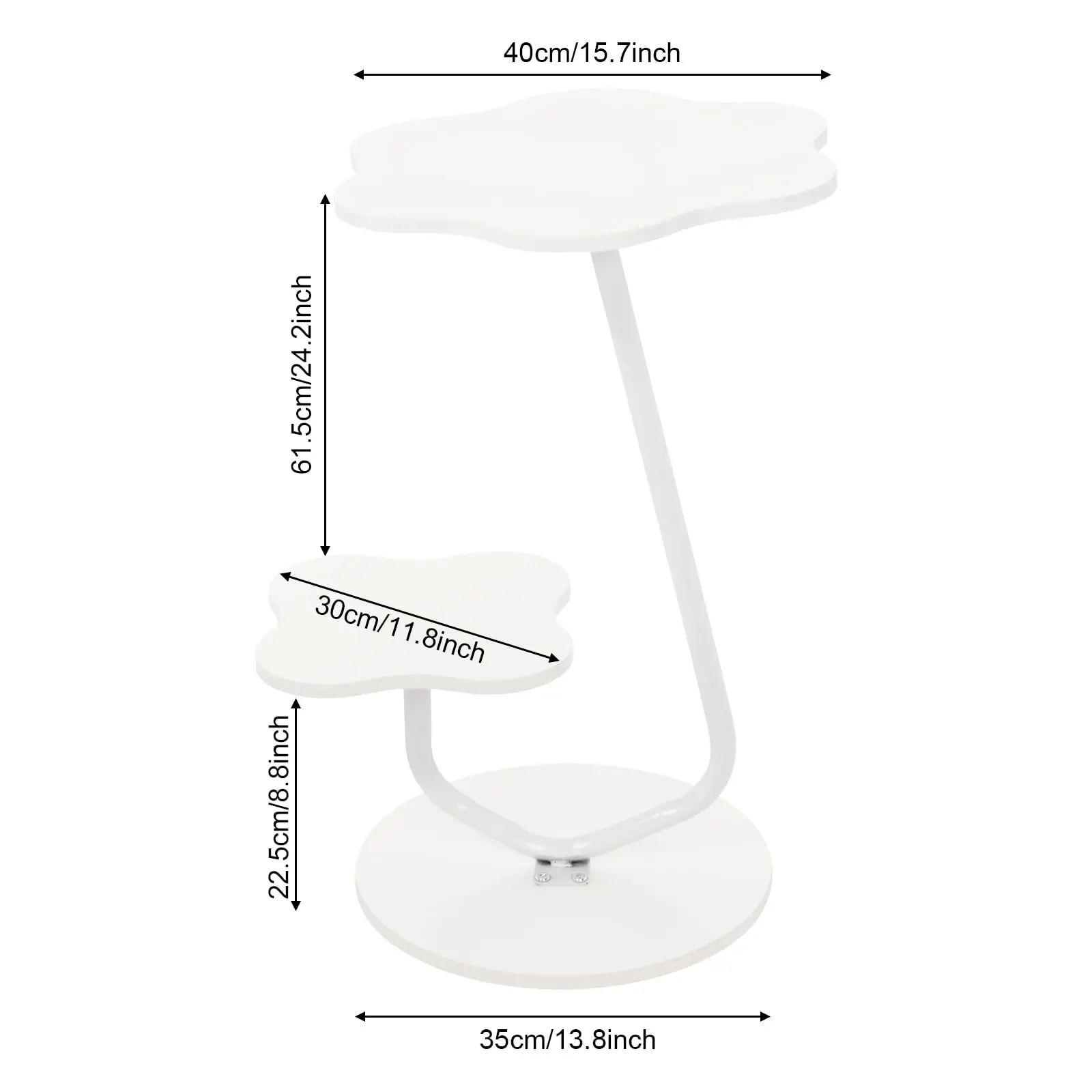 طاولة جانبية للأريكة بطبقتين على شكل زهرة، طاولة نهاية صغيرة، طاولة قهوة حديثة معي