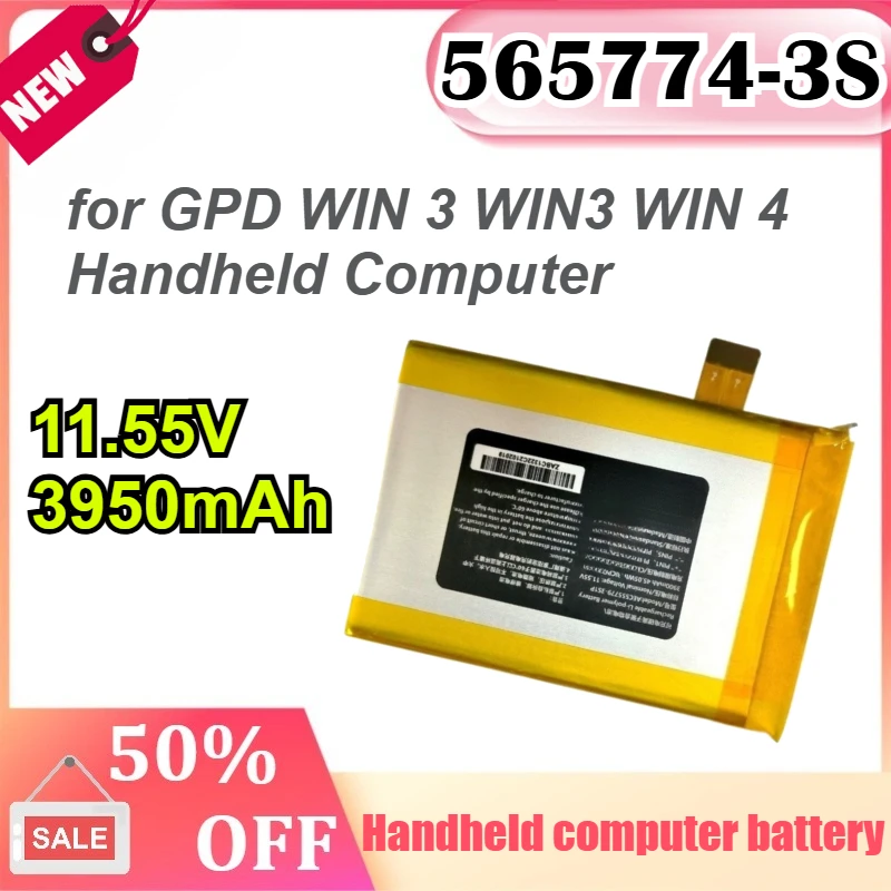 

New 565774-3S 11.55V 3950mAh for GPD WIN 3 WIN3 WIN 4 Handheld Computer Battery Small computer Battery