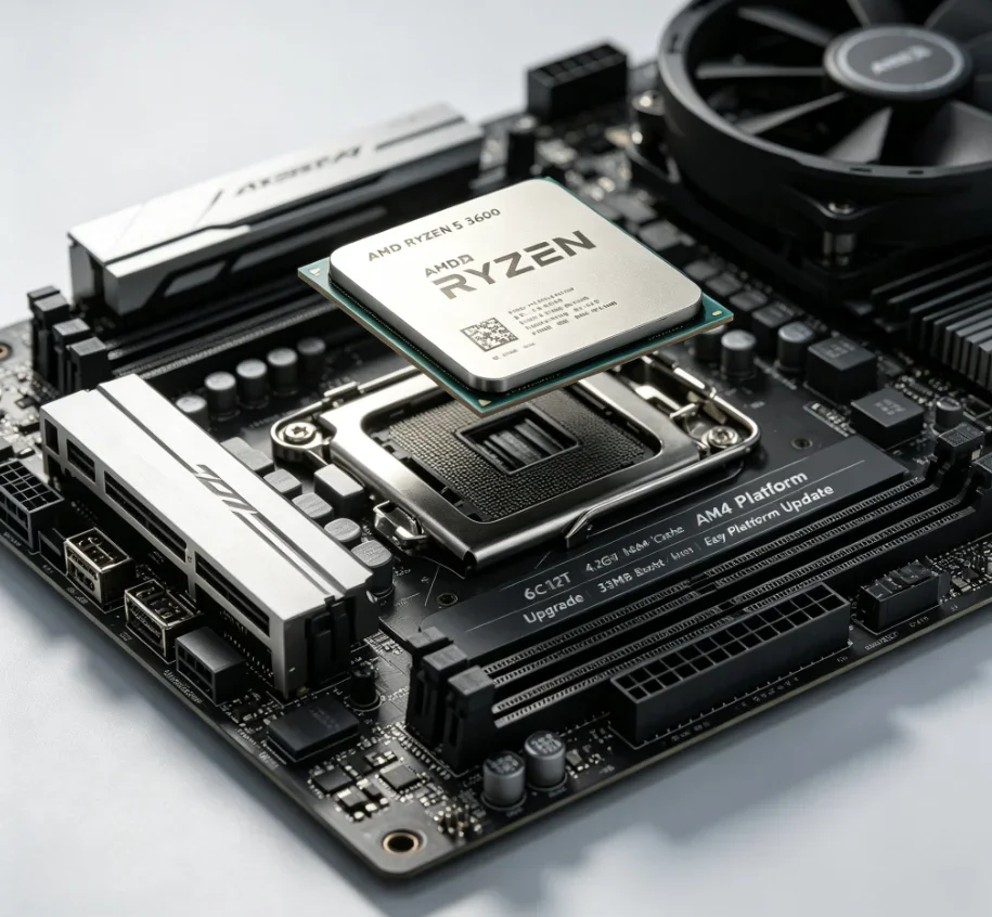 Processeur AMD R5 3600 Tray CPU 6 cœurs 12 threads 3,6 GHz Fréquence de base AM4 Overclockable Sans boîte d'origine Gaming Bureau