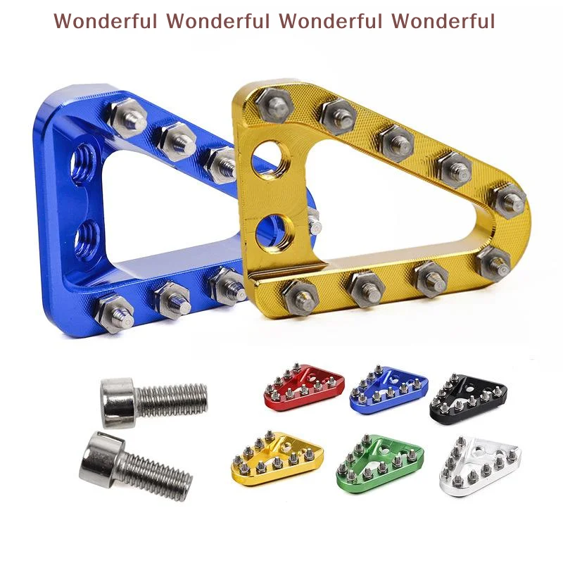 

Motorcycle CNC Rear Brake Pedal Step Plate Tip for 125-450 MX Motocross Durable Aluminum Replacement Accessory