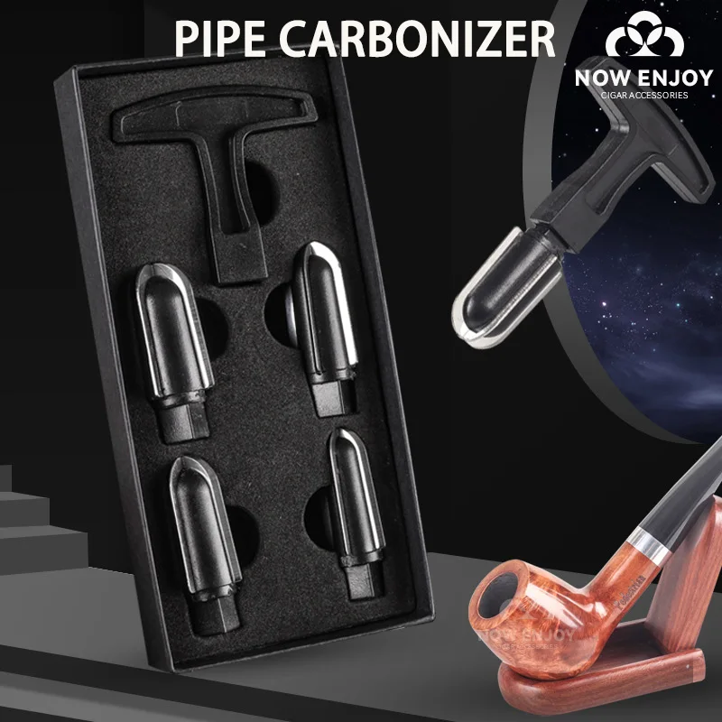 

Tobacco Pipe Reamer Cleaner Kit With 4 Heads Blade Pipe Tools Smoking Accessories Pipe Cleaner Handle Scraper Carbon Remover