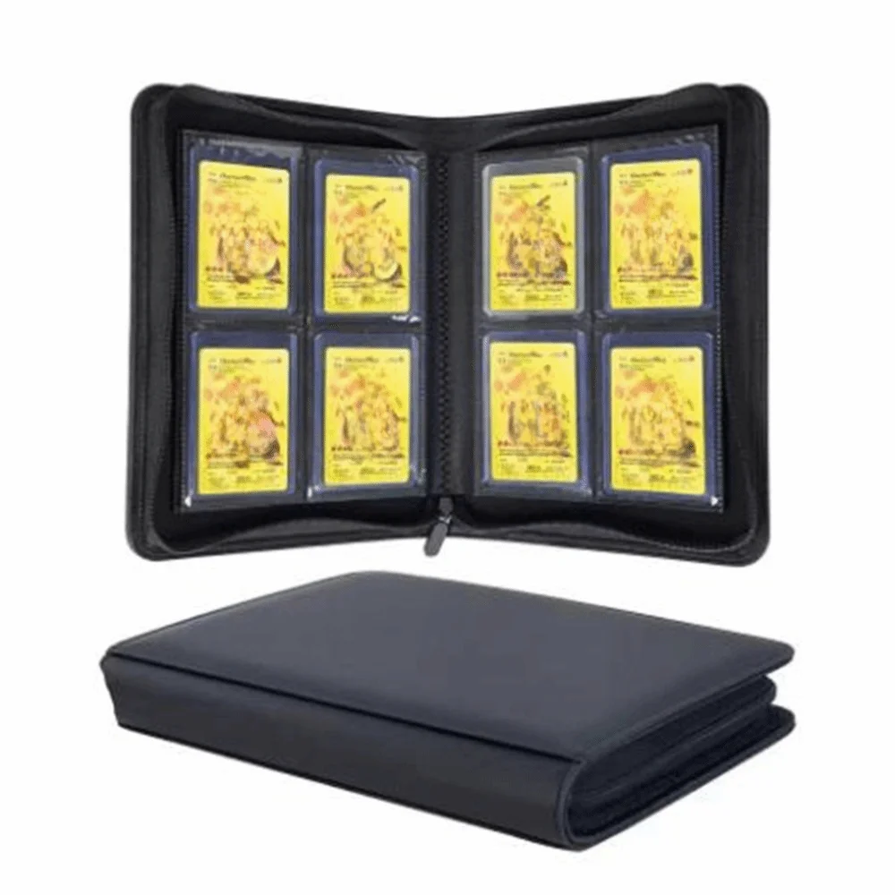 

Папка-переплет из искусственной кожи, 4 кармана, 112, топ-грузчик, альбом, водонепроницаемая, большой емкости, коллекционные игровые карты, игровые карты