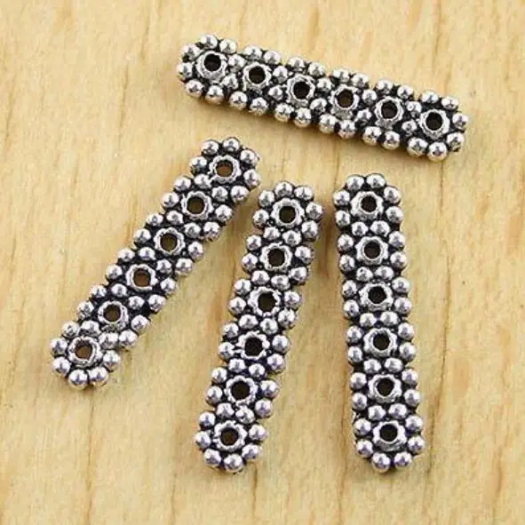 30pcs 20x5mm Tibetan Silver Bali 6 HOLE spacer bars h0231