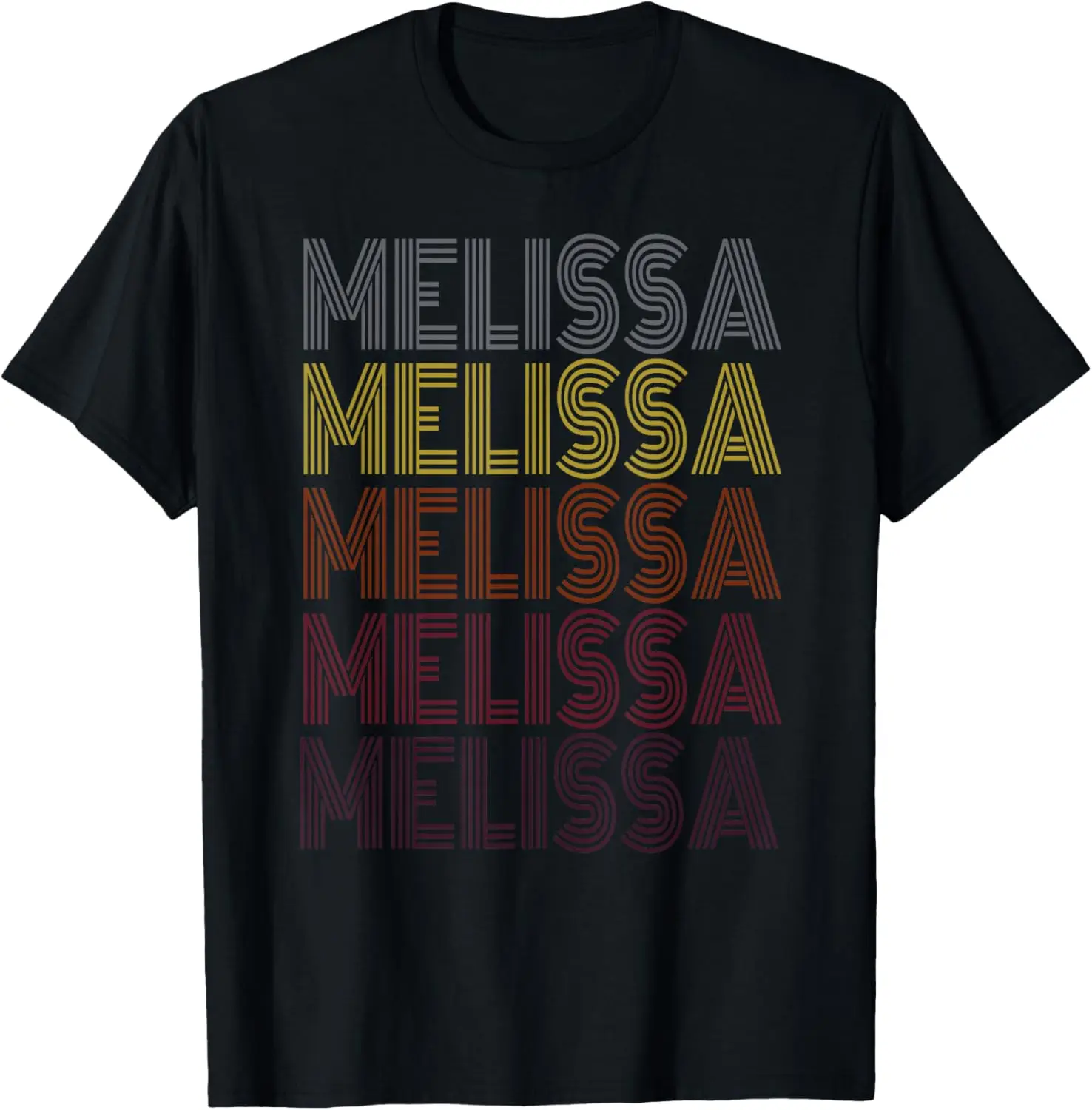 

First Name Melissa Retro Pattern Vintage Style T-Shirt