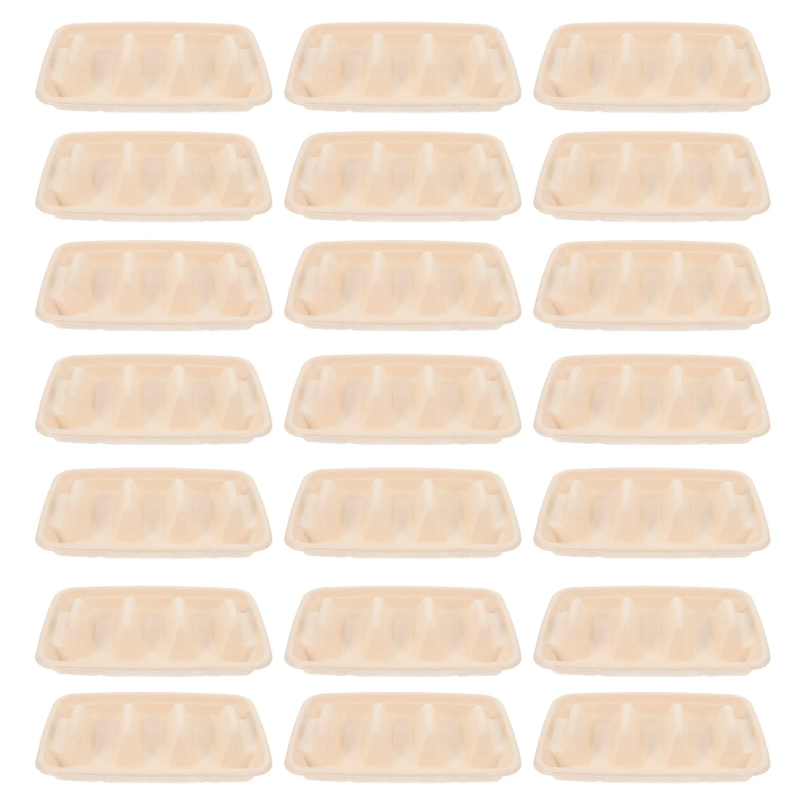 

50Pcs Disposable Taco Holder Plates Crispy Food Safe Eco Friendly Portable for Parties Events Burritos Tacos Street Food Taco