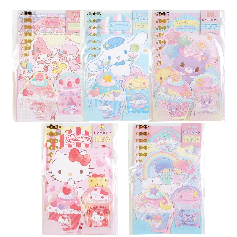 

Hello Kitty Kawaii My Melody Cinnamoroll мультяшный стикер для заметок Набор Аниме Sanrioed девушка сердце конверт канцелярские принадлежности для учебы