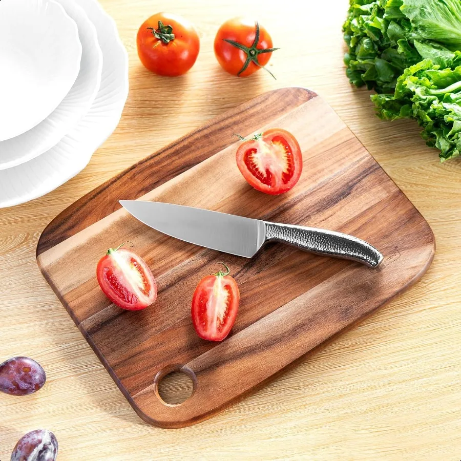 

Деревянные разделочные доски для кухниJAMES.F Деревянная сверхмощная разделочная доска из акации, сервировочные доски с подвесным отверстием для Mea