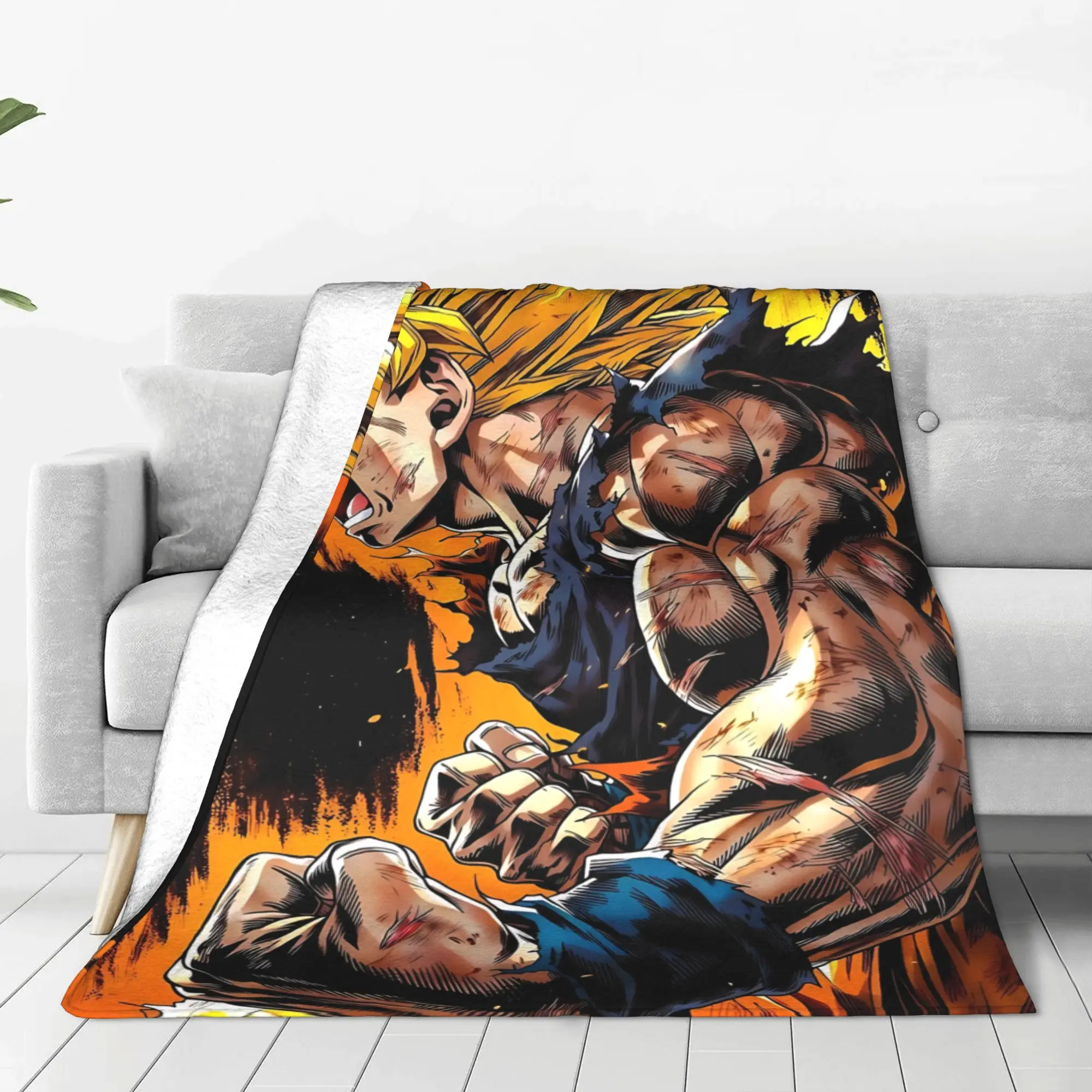 1PC home Christmas Room Decor Dragon Ball theme Goku  Blanket Throw Blanket  Novelty Warm Blanket All Season