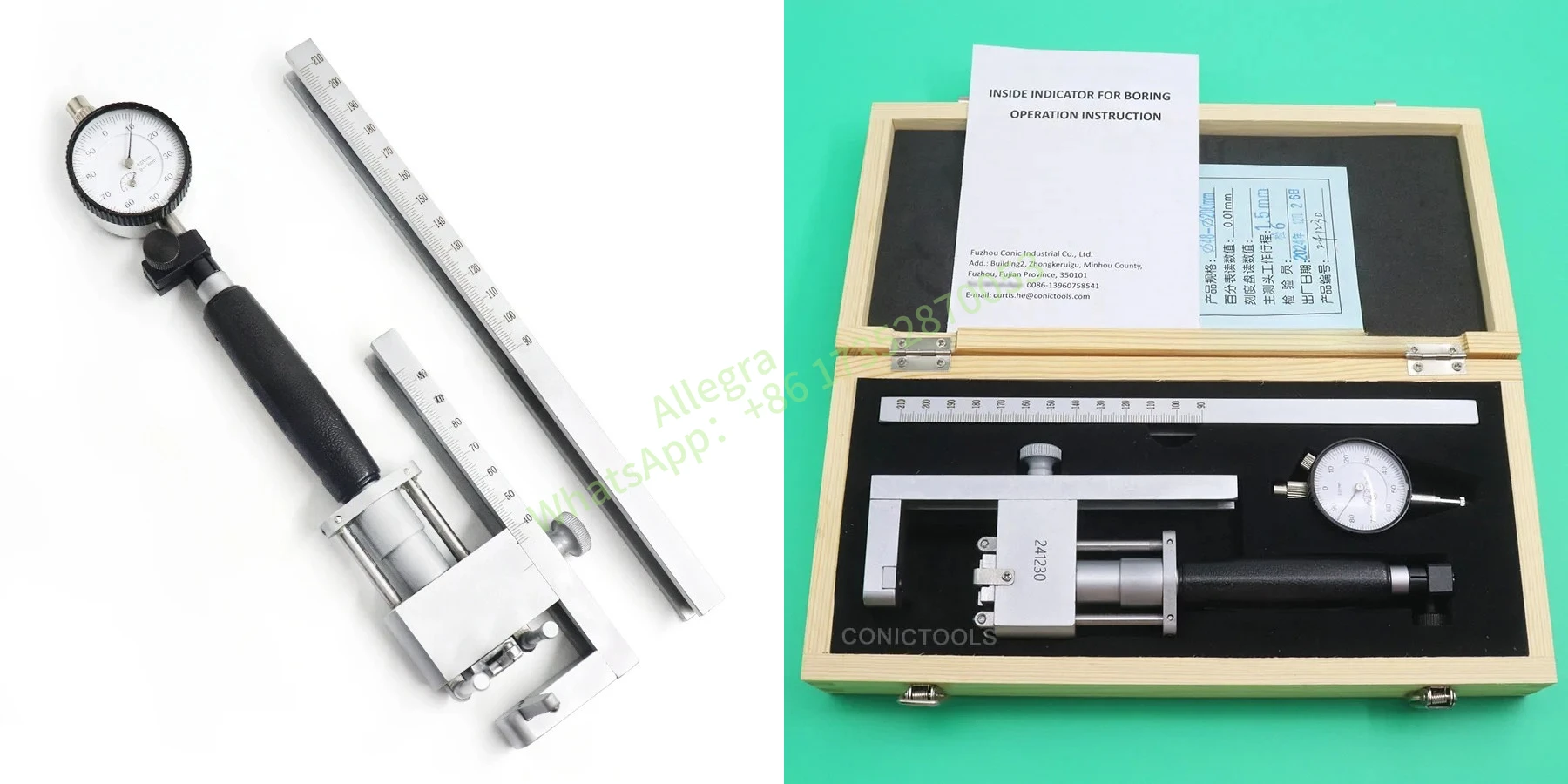 Cylinder Borer Inner Diameter Measuring Meter with Lengthened Ruler Rod