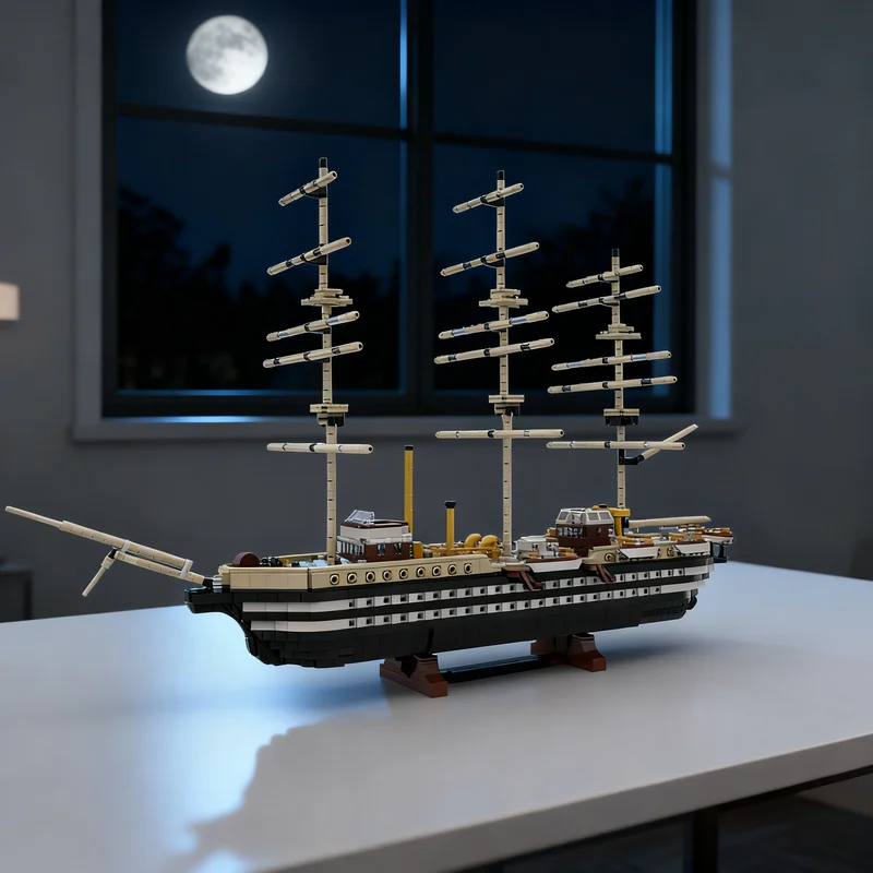 

3012 деталей MOC: Модель Америго Веспуччи, конструктор, креативный подарок, декор для демонстрации, сборная модель премиум-класса для взрослых и детей, игрушка для дома и офиса