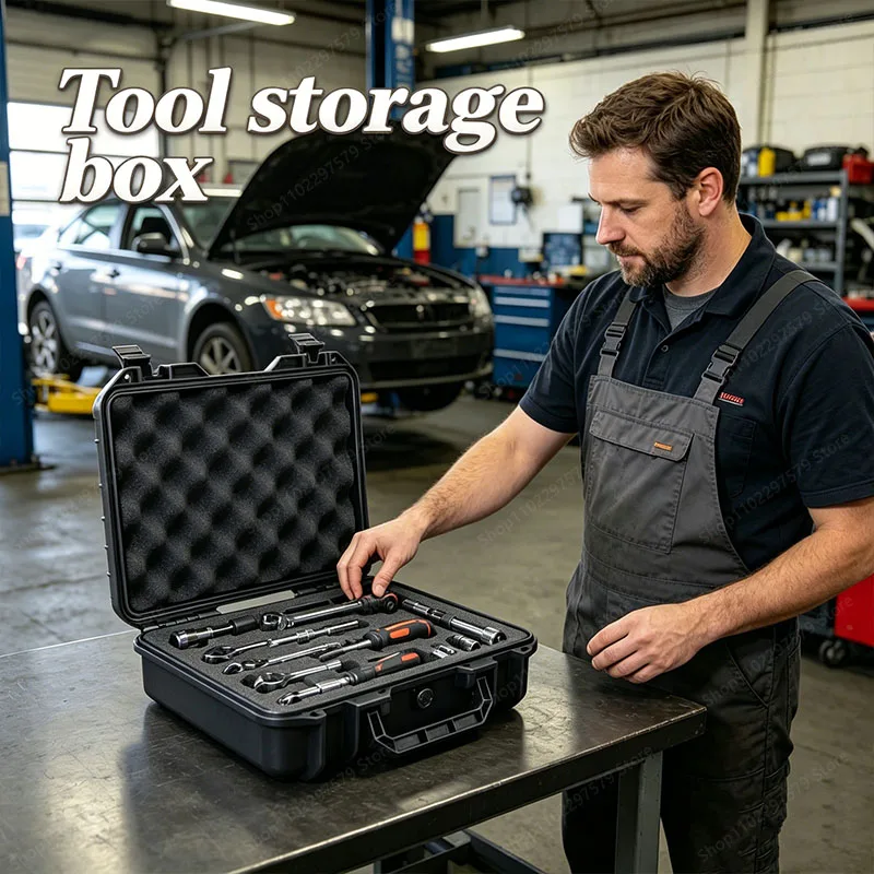 

1 Piece Portable Hard Tool Storage Box With Pre-Cut Foam Storage Box, Shockproof, Pressure Reducing, Dustproof, Home/Outdoor Use