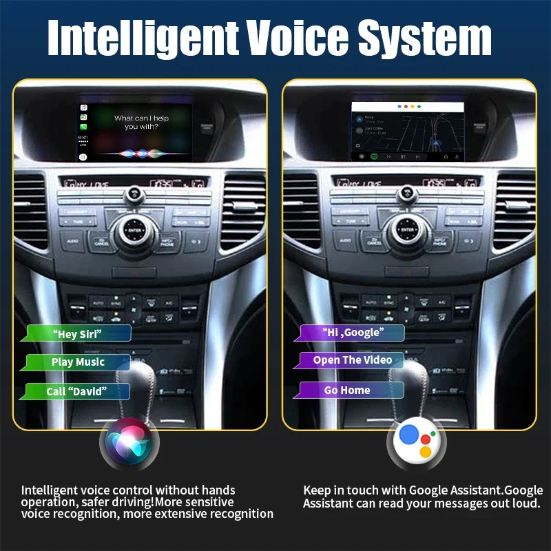 Wireless Carplay Android Auto For Acura TSX 2007-2013 Singel Module Car Play Interface with AirPlay Mirror Link