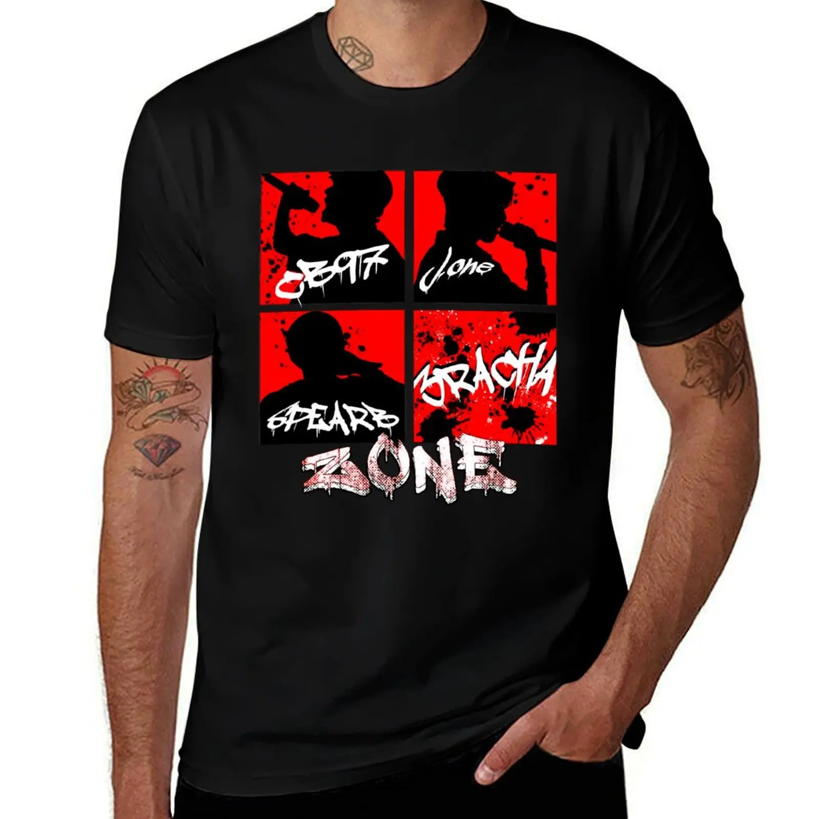 

3RACHA ZONE Silhouettes T-Shirt t shirt man luxury t shirts for man pack white T-Shirt