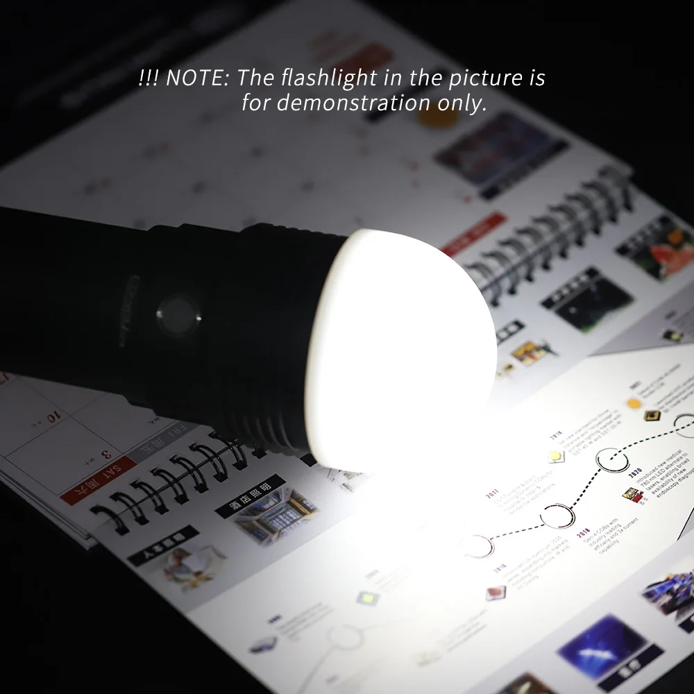 Witte Diffuser voor Convoy 4X18A 3X21A 3X21B Zaklamp Binnendiameter 45mm