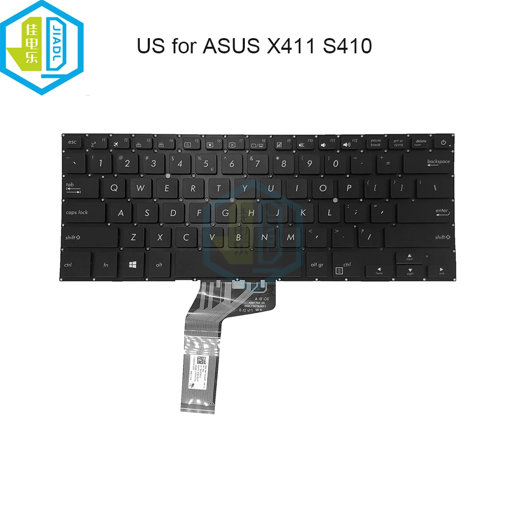 

US Backlight Keyboard For Asus X411 S410 Vivobook S410U X411U X411UA X411UN X411UV X411UQ USA Notebook Keyboards With NO Backlit