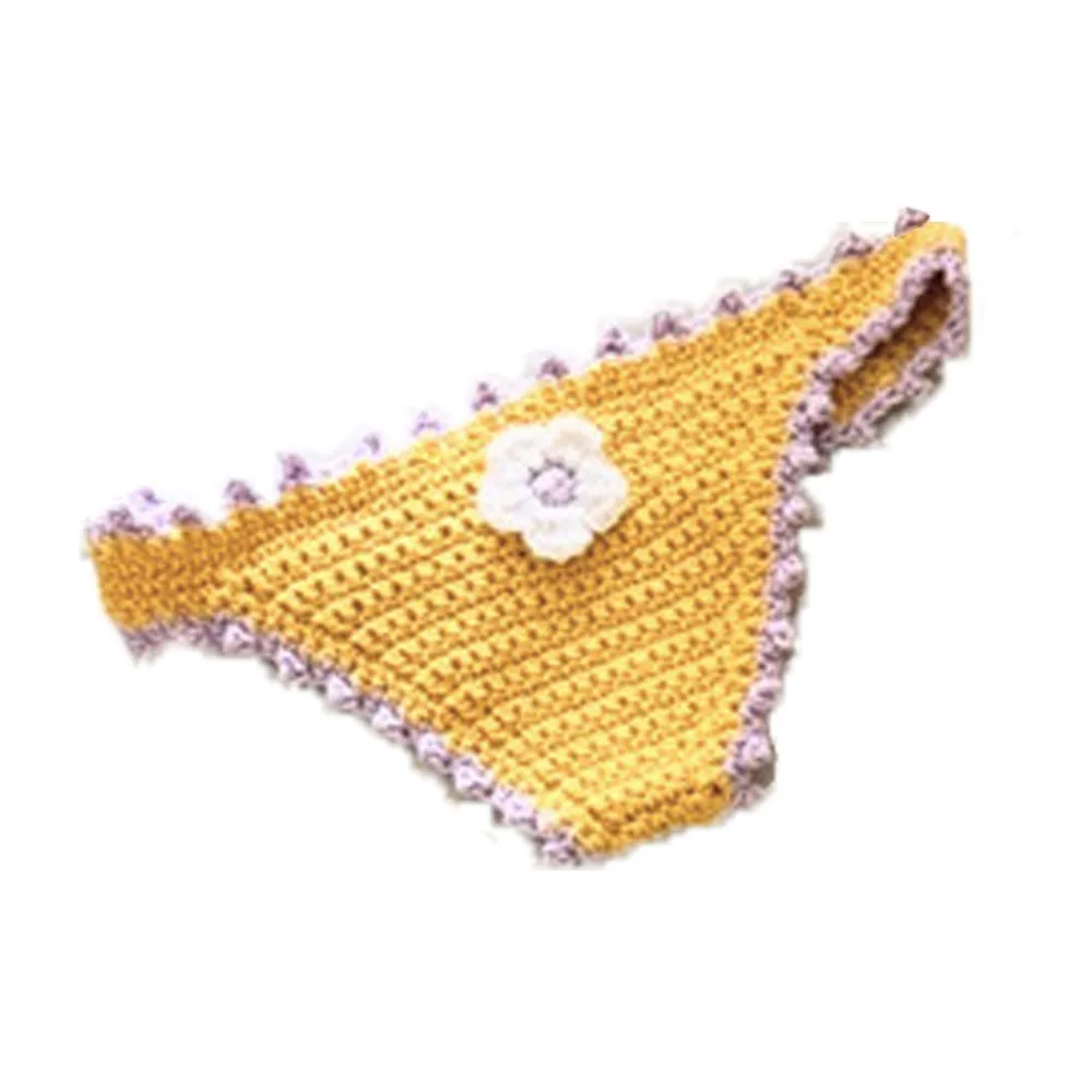 Handmade Crochet Bikini Bookmark Crochet Page Holder Design Underwear Shaped Bookmark Funny Shape Knitting Novelty Book Marker