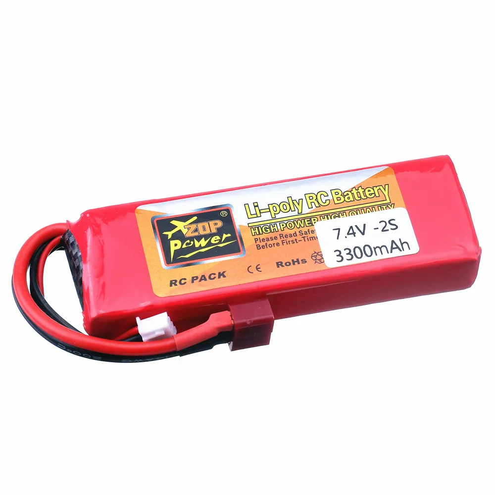 Bateria Lipo 2S 7,4 V 3300 mah Bateria RC z wtyczką T do Wltoys144001144010124016124017124018124019 Części do łodzi RC z dronem