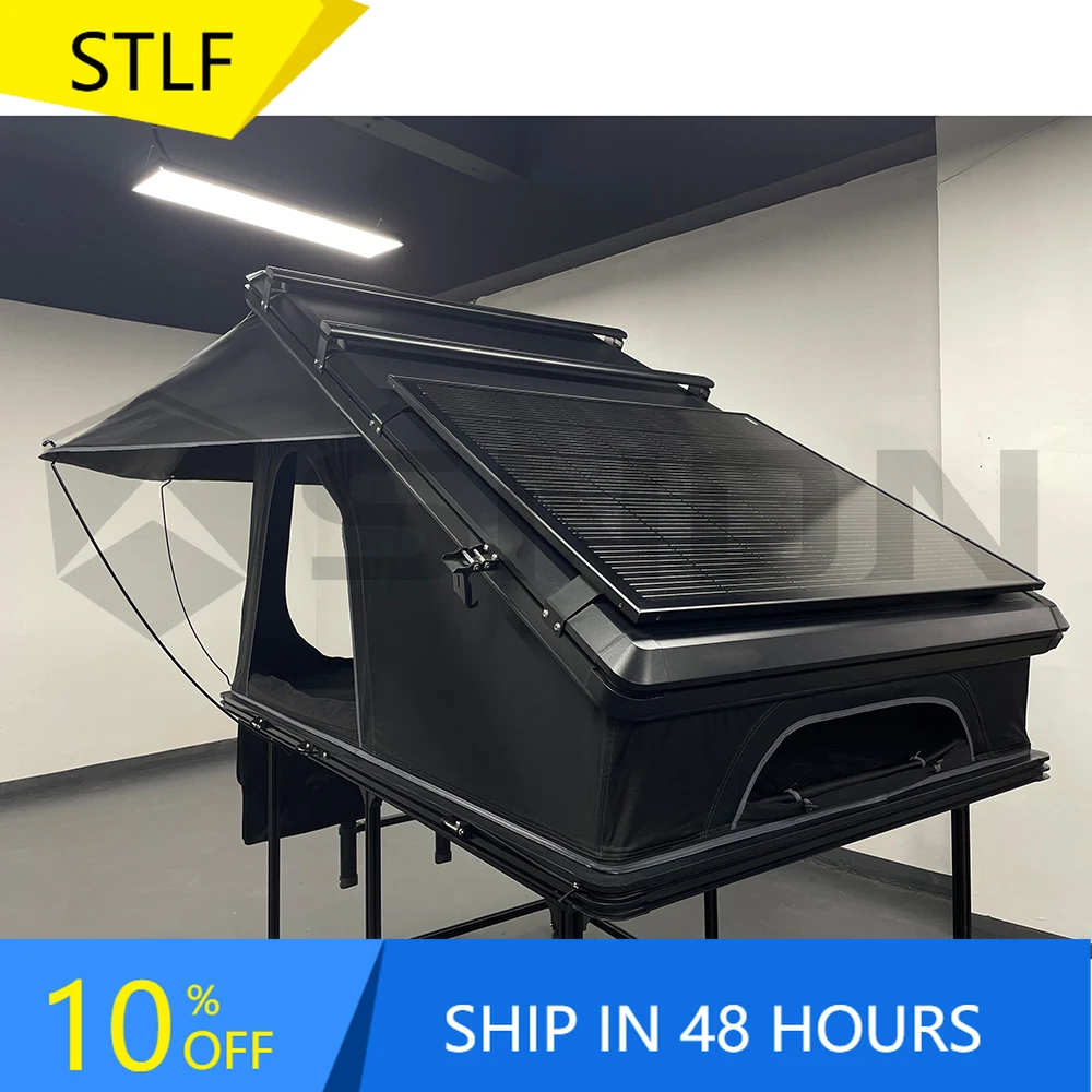 

STLFSNDN X Hinge Tidy Upgraded Aluminum Corners Outdoor Camping Waterproof Hard Shell Triangle Car Roof Top Tents Rooftop Tent