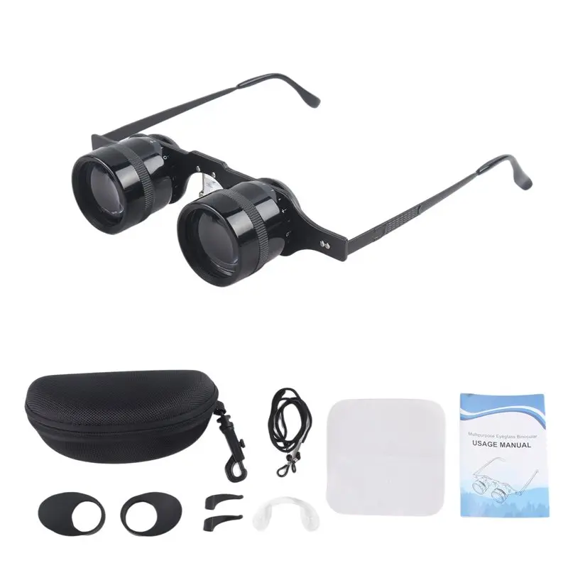 Hands Free Binoculars Telescope 10X Zoom Glasses For Outdoor Fishing Bird Watching-[A22I Store]