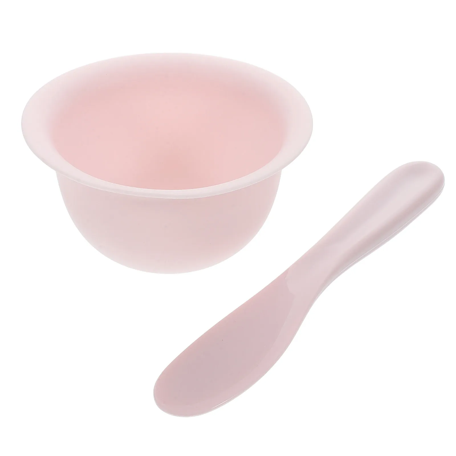 1Set Silicone Face Mask Bowl and Spatula Set DIY Mask Mixing Tool Soft Flexible Skincare Accessory Portable Lightweight Beauty