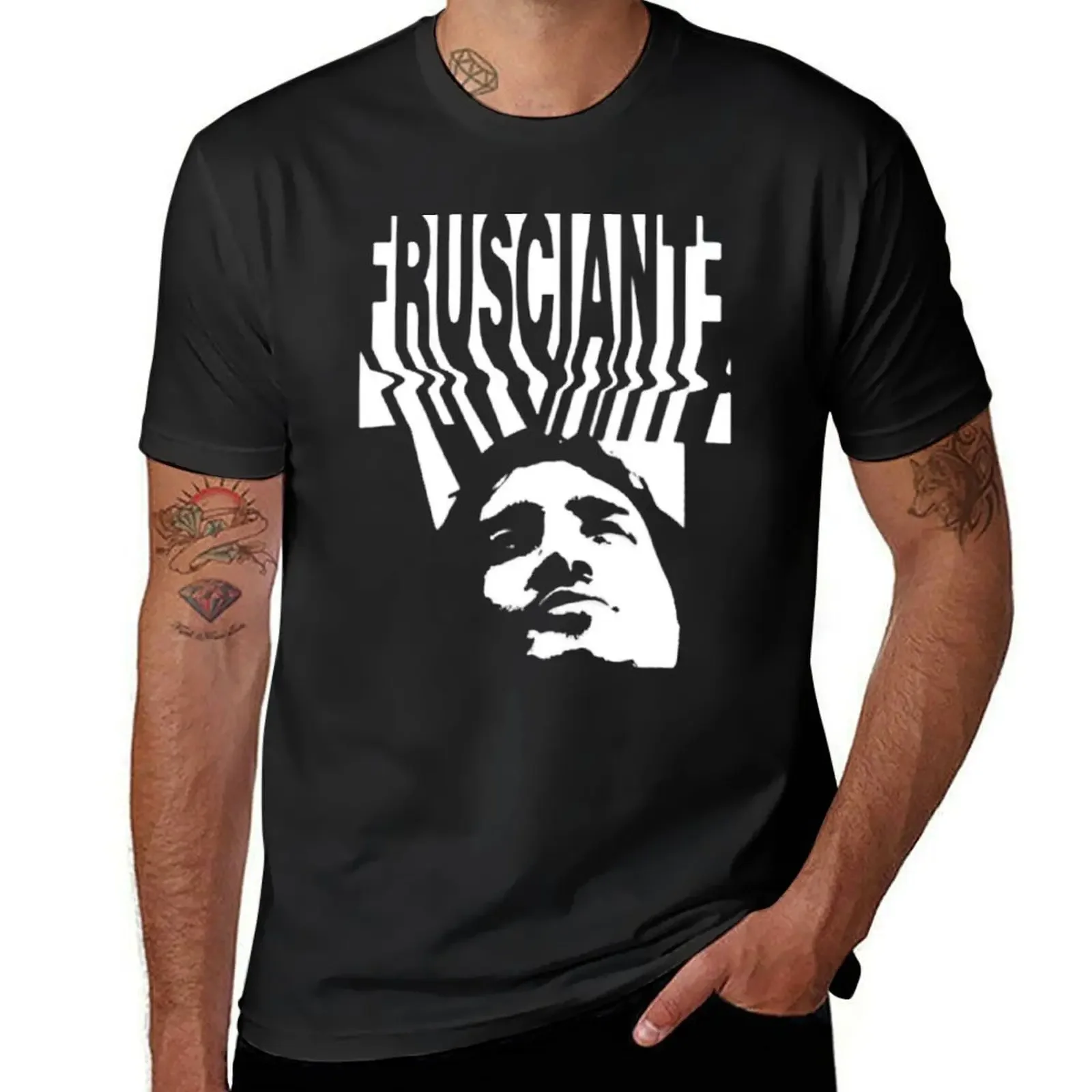 

john frusciante (8) T-Shirt oversized graphic t shirt vintage fitted t shirts for men