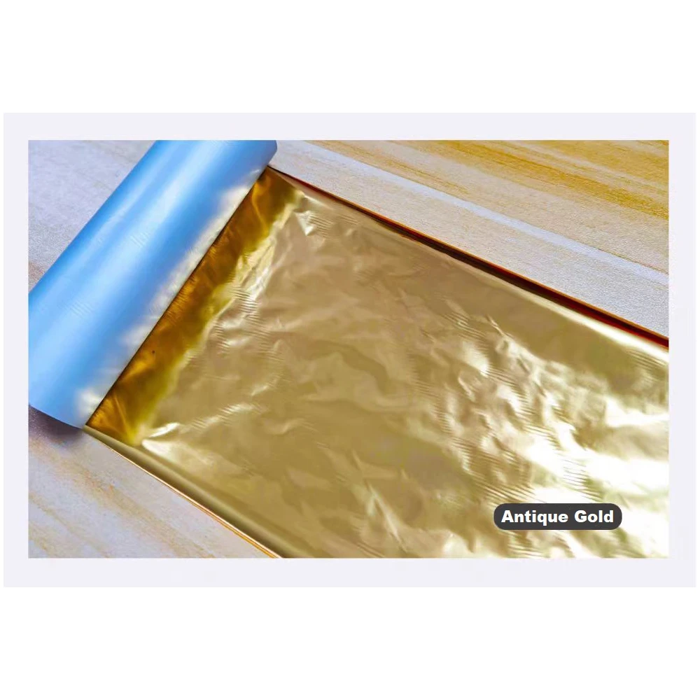 Antique Gold Foil Ribbon 30-110mm Antique Gold-Embossed Logo Printing Thermal Transfer Resin Ribbon for Satin Ribbon/Cards