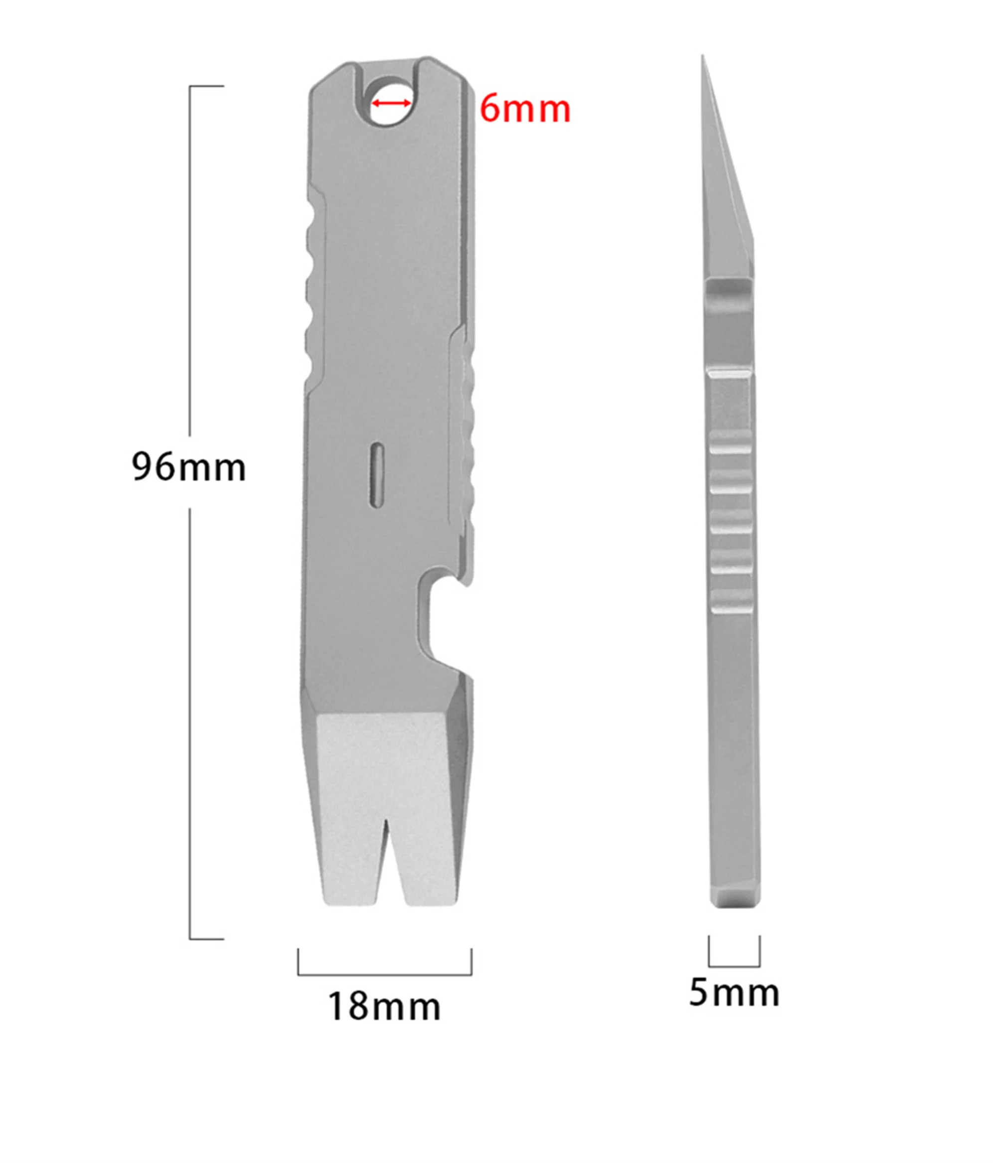 Titanium alloy Mini Prybar Multifunctional Tool Driver Bottle Opener EDC Outdoor Keychain Gadget