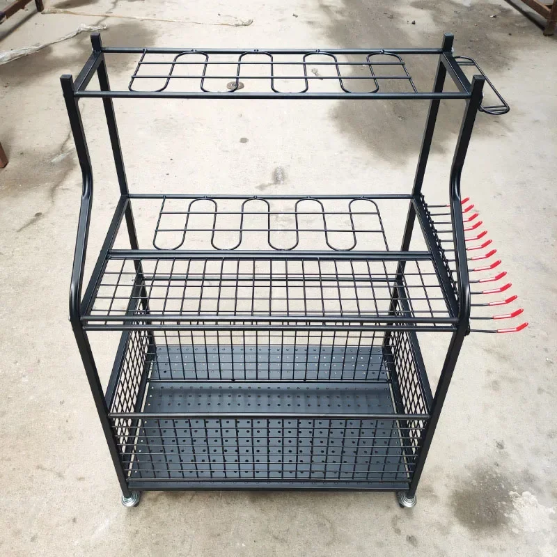 2026 Garage Sports Equipment Organizer with Baskets and Hooks, Ball Storage Rack on Wheels