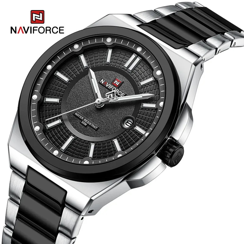 NAVIFORCE 2023 Men Watches Waterproof Sport Quartz Stainless Steel Wristwatch Luminous Male Wholesale Clock Relogio Masculino