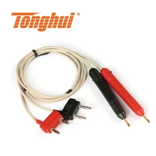 

Tonghui TH26050S четырехконтактный тестовый кабель Кельвина зажимной провод постоянного тока с низким сопротивлением типа зонда TH26065