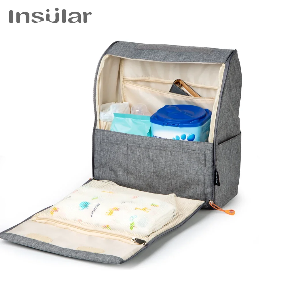 Insular New Diaper Bag Backpack Large Capacity Waterproof Nappy Stroller Bag Kid Mummy Maternity Travel Backpack Nursing Handbag