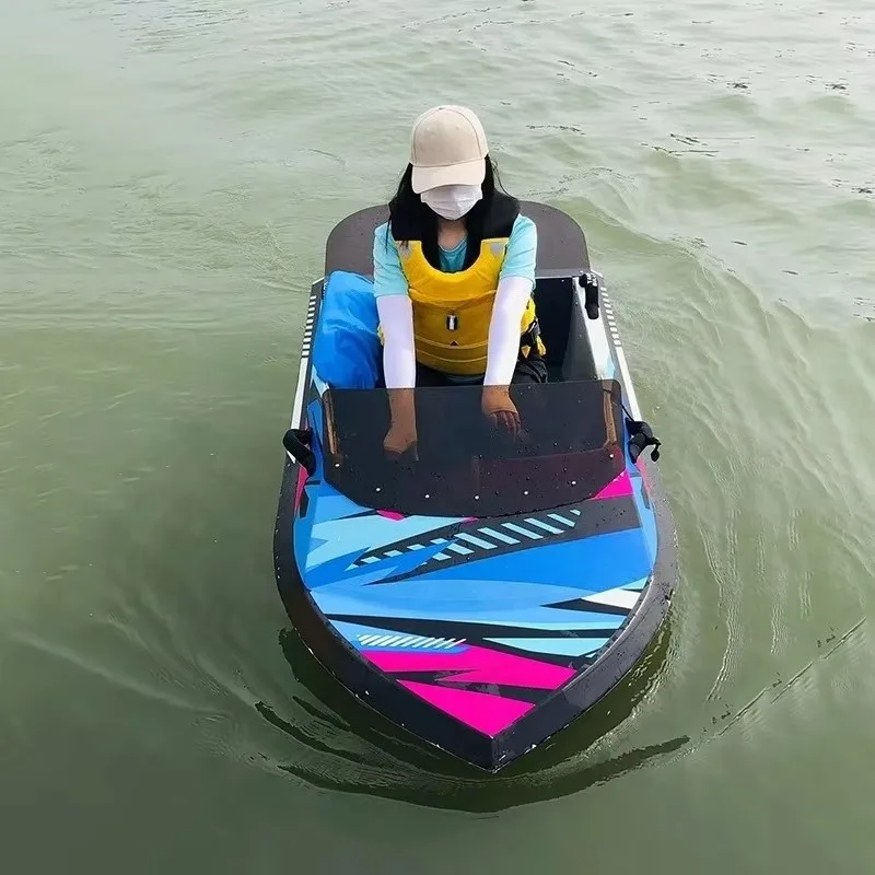 Mini Motorboat Electric Aqua Kart Fiberglass Electric Kart Boat Race Jet Boat xgz