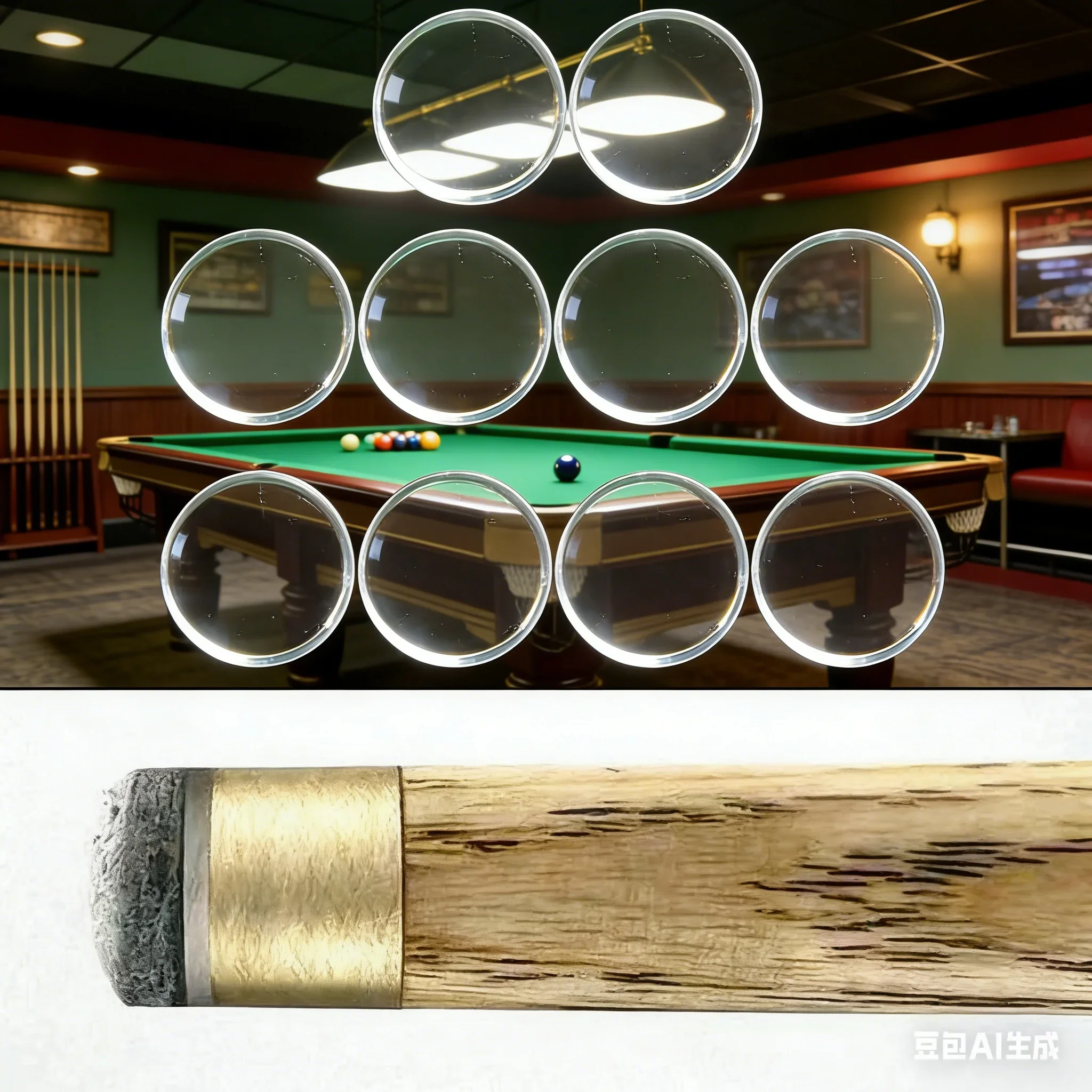 10pcs Billiards Cue Ferrule Pad 14mm Acrylic Transparent Tip Disk Ferrule Protection Pads  Snooker Pole Skin Head Accessories view 2