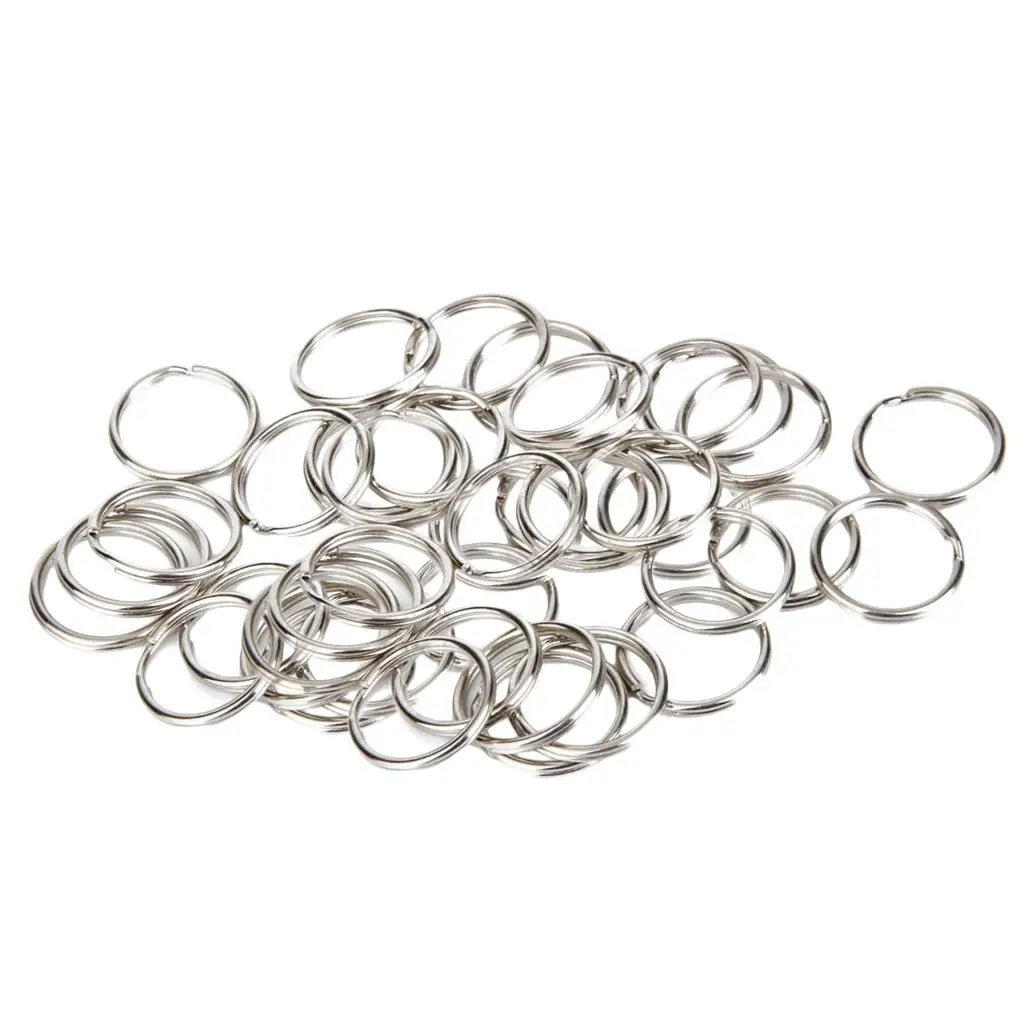 Sturdy Split Key Rings Nickle Plated Iron Circle Key Ring Bulk for DIY Crafts and Household Keys
