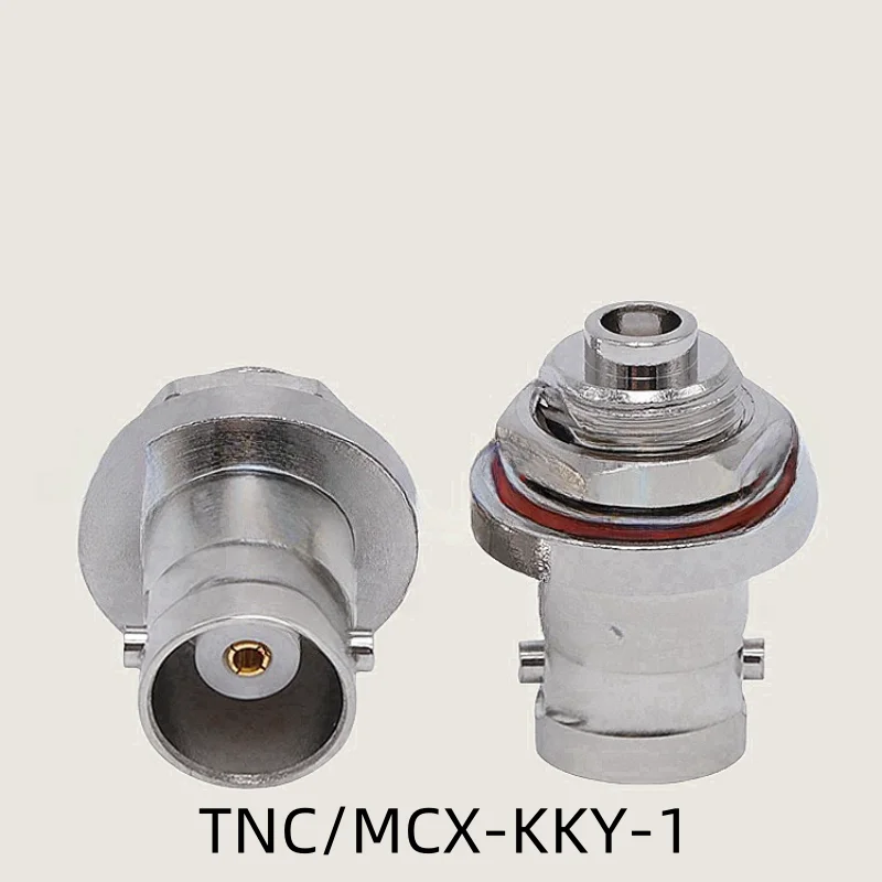 2pcs/LOT BNC/TNC Female to MCX Female Jack nut fixed panel through wall connector oscilloscope adapter