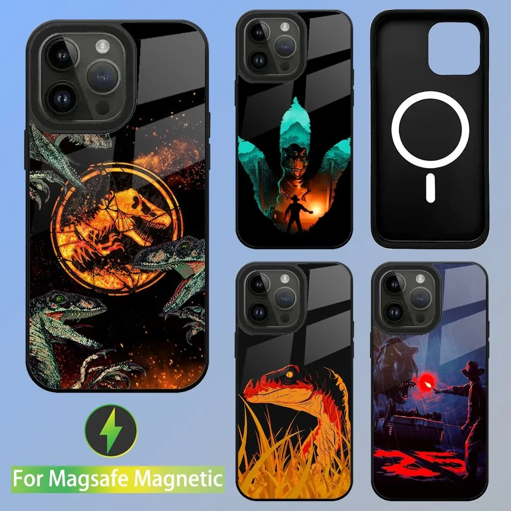 J-Jurassic Dragons Phone Case For iPhone 16,15,14,13,12,11,Plus,Pro,Max Mini Magsafe Magnetic Wireless Charging