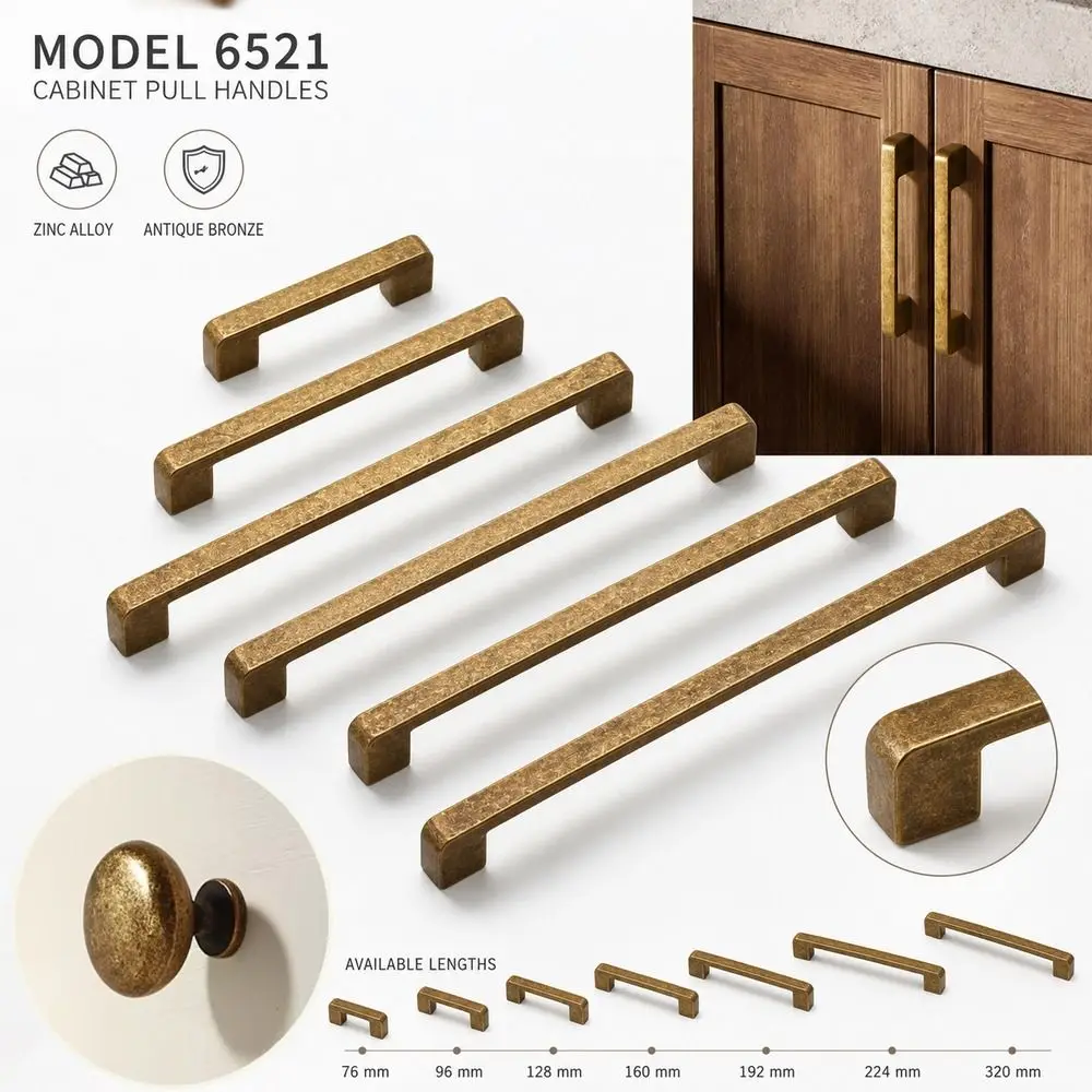 Antique Bronze Cabinet Handles Antique Finish Corrosion Resistant Drawer Handles Victorian Style DIY Friendly Cabinet Pulls