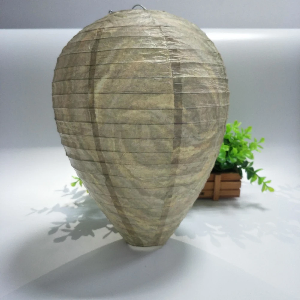 5-1PC Non-Toxic Hornet Wasp Nest Decoy 11x8.7 inch Eco Friendly Hanging Wasp Deterrent Romantic Holiday Lights Outdoor Lighting