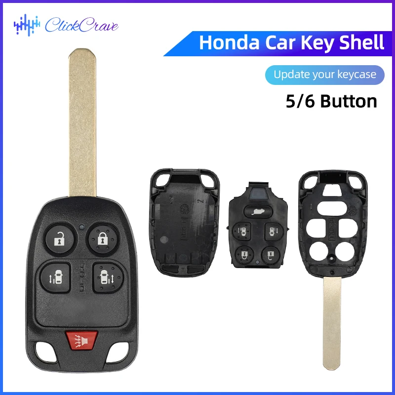 Upgraded Car Key Shell Case Key Replace Cover Accessories For Honda Odyssey 2011 2012 2013 5/6 Button Auto Styling