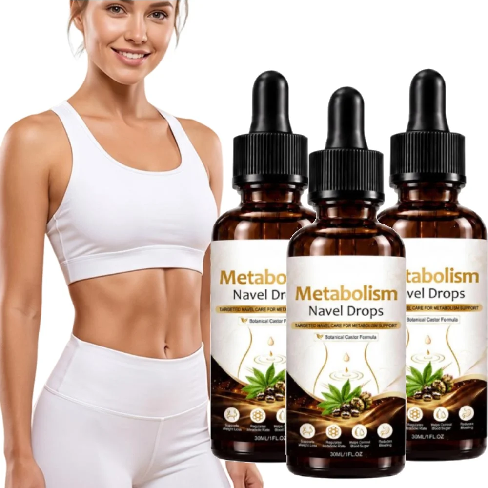 Castor Oil Navel Drops Gentle Abdomen Massage Essence with Ceylon Cinnamon for Skin Elasticity Firming and Daily Body Care