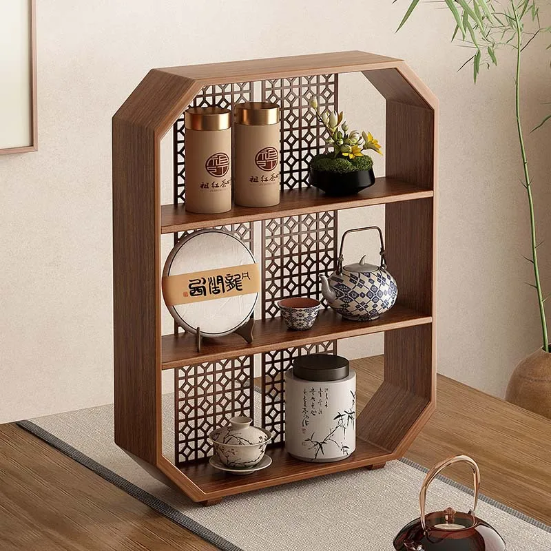Desktop Bogu Rack Chinese Small Tea Set Shelf Teacup Display Rack Wall Mounted Storage Rack Wall Mounted Shelf