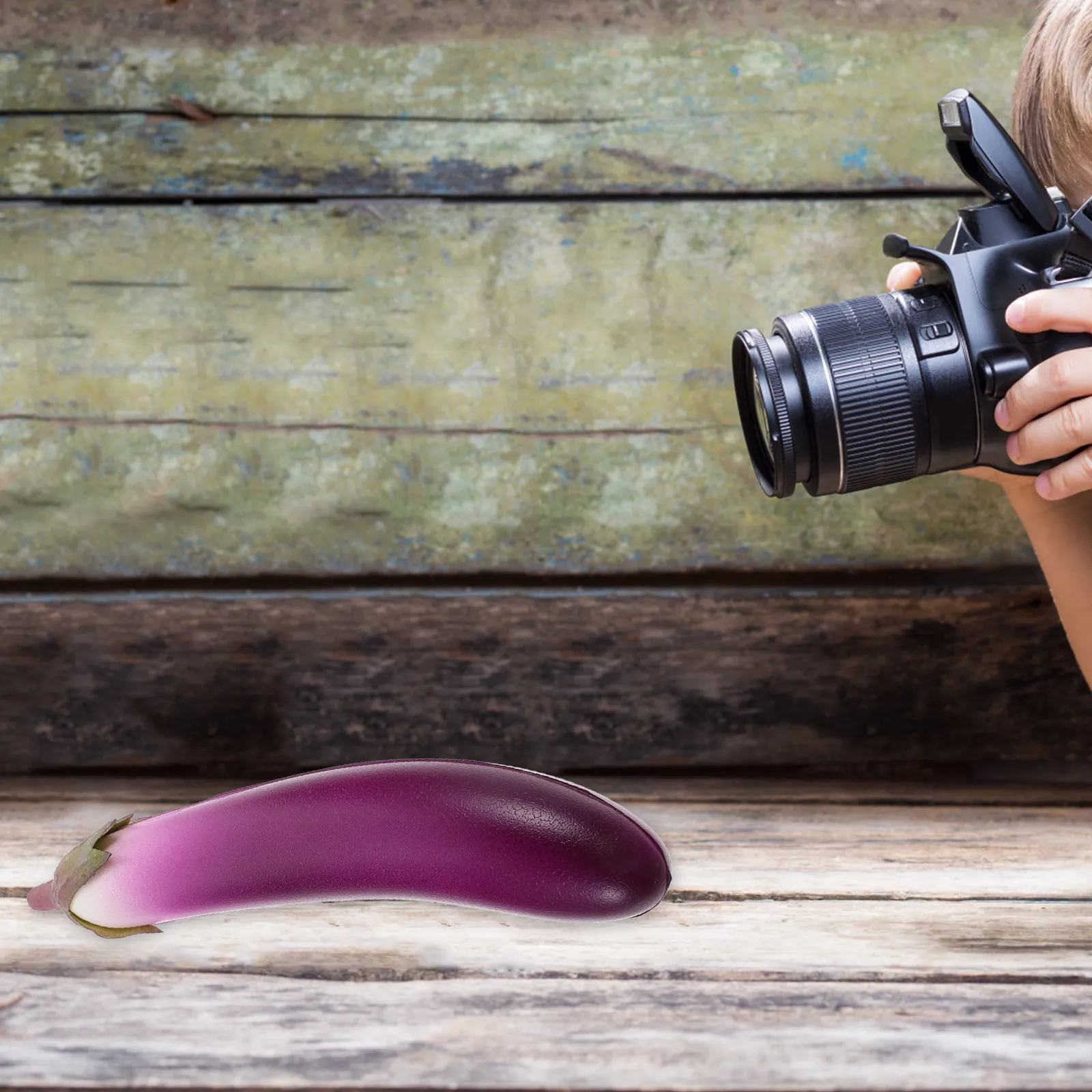 Estopila de Berenjena Artificial de Alta Simulación, Adorno Vegetal Realista para Fotografía de Estudio, Decoración de Fiestas y Exhibición en Restaurantes
